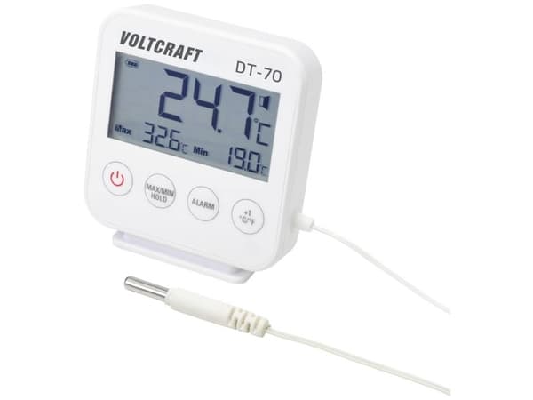VOLTCRAFT DT-70 Kabeltemperaturgivare Temperaturmätningsområde -40 till 70 °C Överensstämmer med HACCP (livsmedelssäkerhet)
