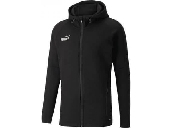 Men's sweatshirt Puma teamFINAL Casuals Hooded Jkt black 657383 03