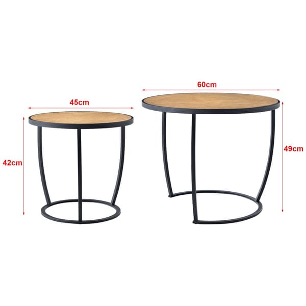 Soffbord set Neqi metall [en.casa]