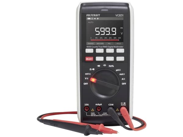 VOLTCRAFT VC831 Hånd-multimeter digital CAT III 1000 V, CAT IV 600 V Visning (counts): 6000