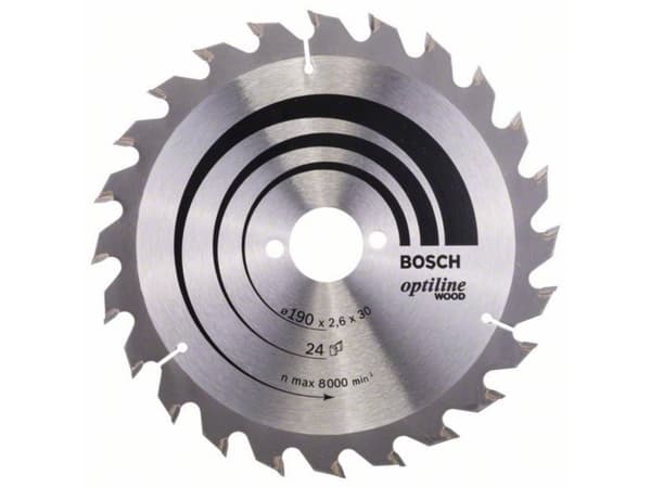 Bosch RUNDSAVKLINGE OPTILINE 190X2,6X30MM 24T