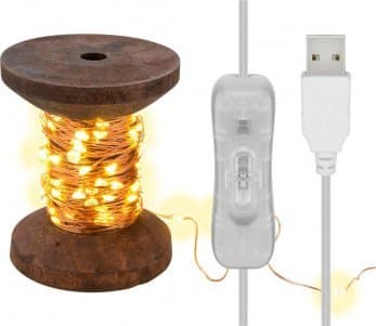 Goobay 60341, Fairy lights, Brun, Transparent, Koppar, Plast, Trä, IP20, Transparent, 100 lampor