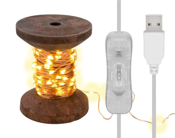 Goobay 60341, Fairy lights, Brun, Transparent, Koppar, Plast, Trä, IP20, Transparent, 100 lampor