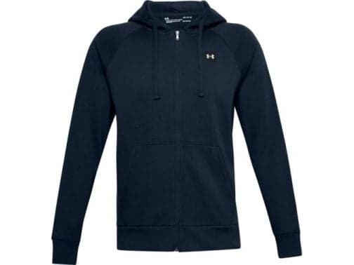 Herrebluse Under Armour Rival Fleece FZ Hettegenser mørkeblå 1357111 408 (S)