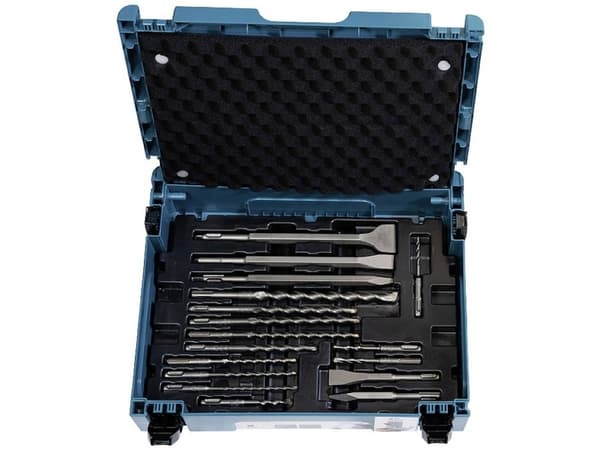 Makita - Drillbit- og meiselsett - for betong - hammerbit - flat, spiss, spade - 17 deler - SDS-plus - lengde: 210 mm, 160 mm, 110 mm, 260 mm, 205 mm