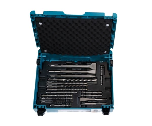 Makita - Drillbit- og meiselsett - for betong - hammerbit - flat, spiss, spade - 17 deler - SDS-plus - lengde: 210 mm, 160 mm, 110 mm, 260 mm, 205 mm