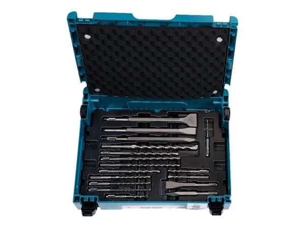 Makita - Drillbit- og meiselsett - for betong - hammerbit - flat, spiss, spade - 17 deler - SDS-plus - lengde: 210 mm, 160 mm, 110 mm, 260 mm, 205 mm