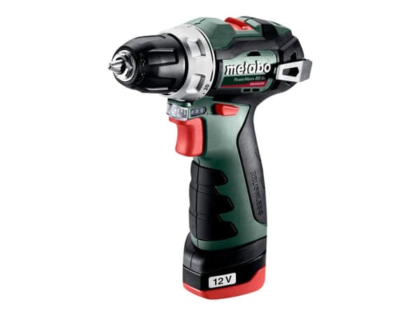 Metabo PowerMaxx BS BL - Drill/driver - trådløs - 2 hastigheter - nøkkelfri borhylse 10 mm - 38 N·m - 2 batterier - 12 V