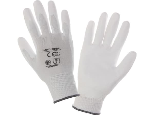 Lahti Pro Protective gloves coated with polyurethane white 10 "L230110P