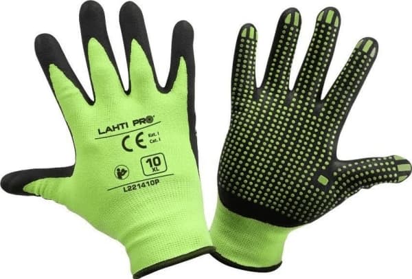 Lahti Pro gule nitrilhansker - sort "9" (L221409K)