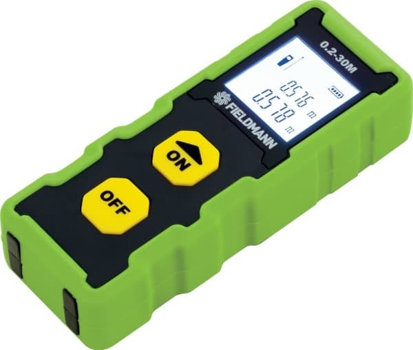 Fieldmann FDLM 1030, Laseravstandsmåler, Matrise Skriver, m, Sort, Grønn, Digitalt, 30 m, 0,2 m