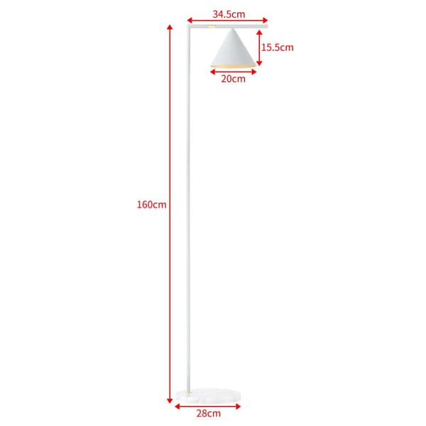 Golvlampa Leicester 160 cm metall marmor vit [lux.pro]