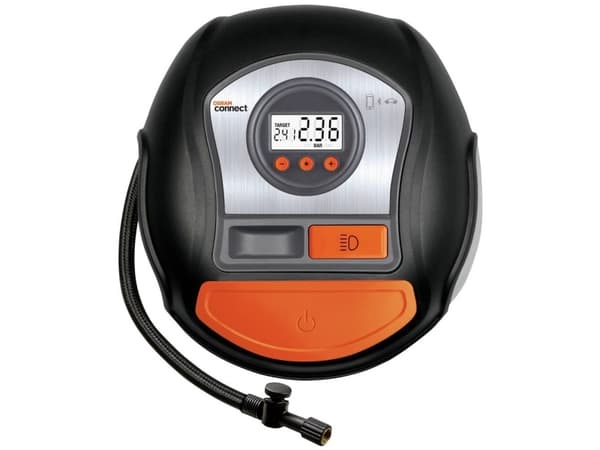 OSRAM OTIC650 Kompressor Tyreinflate Connect 650 6.9 bar Automatisk slukning, Digitalt display , 12 V adapter til drift per kabel, Opbevaringskasse/-