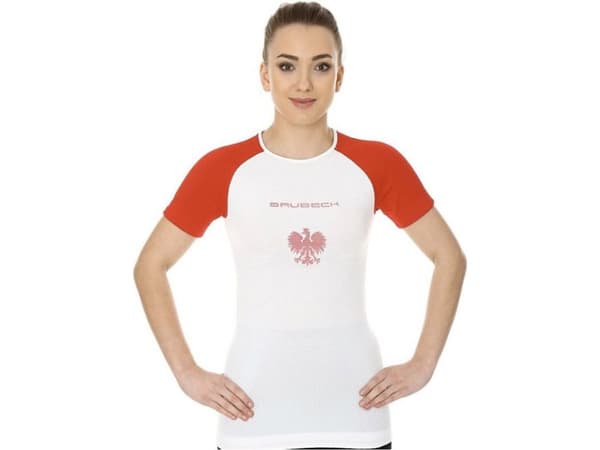 Brubeck Women's 3D kortärmad T-shirt Husar PRO vit-röd r.M (SS12110)