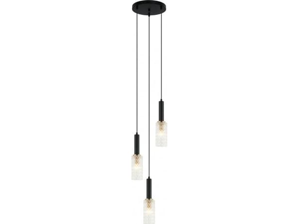 Italux Perola moderne hengende lampe svart (PND-43363-3 BK+BR)
