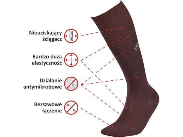JJW DEOMED BAMBOO LANGE knesokker brune 35-38 *)