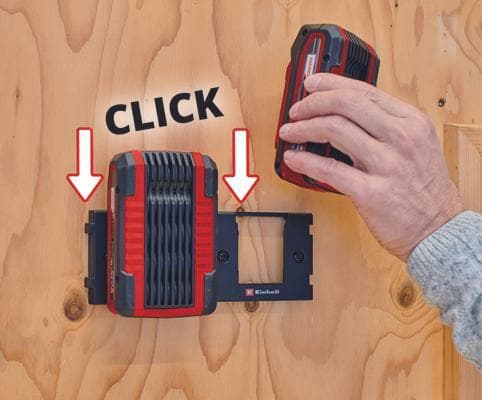 Einhell Koffer PXC Akku-Wandhalterung 4514155 Batterivägghållare Passar Power X-Change batterier