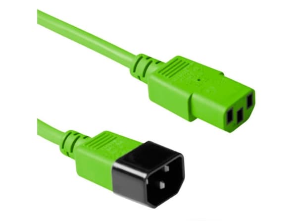 ACT Powercord C13 - C14 green 0.3 m