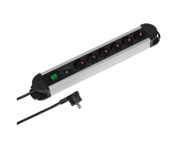 Vivanco 37657, 1,6 m, Sisätila, Alumiini, Alumiini, Musta, 50 Hz, 3680 W