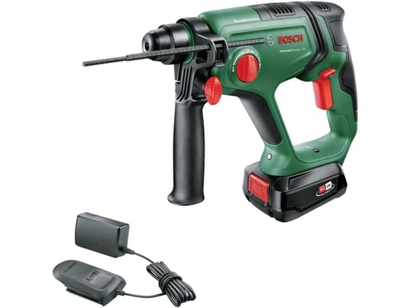Bosch UniversalHammer 18V - Roterende hammer - trådløs - 4-modus - SDS-plus - 2 joule inkludert lader - 18 V