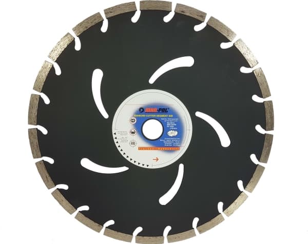 MAR-POL DIAM.350x25.4x10 SEG.BLACK/MP