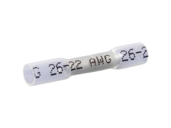 Quadrios 22C469 Crimpkonnektor Med krympeslange 0.3 mm² 0.5 mm² Helisoleret Hvid 1 Set