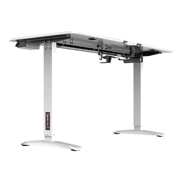 Höj och sänkbart skrivbord Salinas 140x60x73/118 cm vit svart [pro.tec]