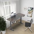 Miniatyrbild 2 av 7: Höj och sänkbart skrivbord Salinas 140x60x73/118 cm valnötsfärg svart [pro.tec]