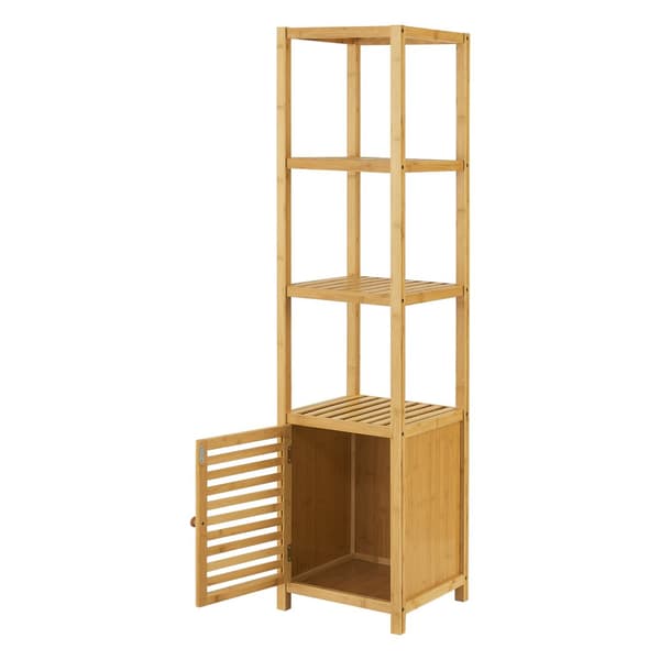 Badrumshylla Liminka 140x34x33 cm bambu [en.casa]