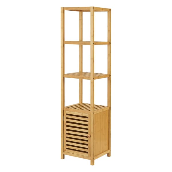 Badrumshylla Liminka 140x34x33 cm bambu [en.casa]