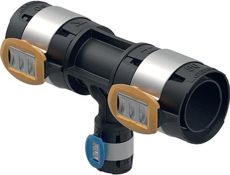 Geberit FlowFit T-stycke reducerat: PPSU, d=50mm, d1=32mm, d2=50mm