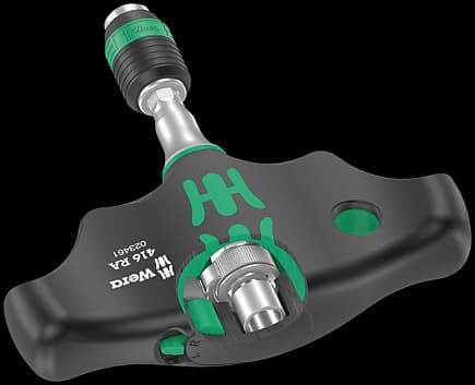 Wera Series 400 T-Handle 416 RA - Bitholding screwdriver with ratchet function - 45 mm - 1/4" - fine
