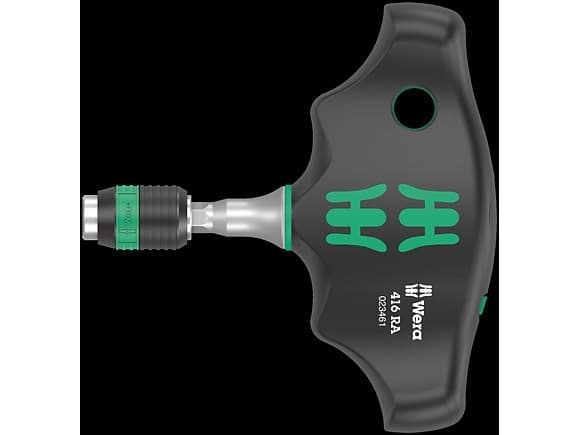 Wera Series 400 T-Handle 416 RA - Bitholding screwdriver with ratchet function - 45 mm - 1/4" - fine