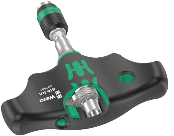 Wera Series 400 T-Handle 416 RA - Bitholding screwdriver with ratchet function - 45 mm - 1/4" - fine