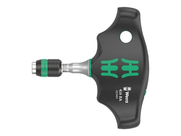 Wera Series 400 T-Handle 416 RA - Bitholding screwdriver with ratchet function - 45 mm - 1/4" - fine