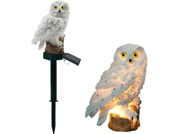 ATL Creativehome ZD50H OWL SOLAR LED HAGELAMPE HVITT 43 cm