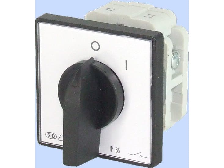 Electromet Cam switch 0-I 1P 40A IP65 Bend 40-52 (924052)