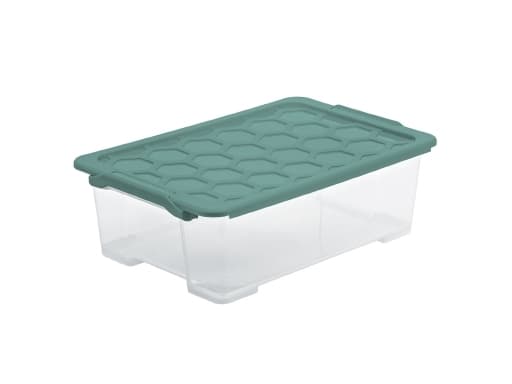 Rotho, Evo Safe Keeping, Opbergdoos 30l met deksel, Kunststof (PP) BPA-vrij, transparant / groen, 30l (59,0 x 39,5 x 18,5 cm Rotho, Evo Safe Keeping, Opbergdoos 30l met deksel, Kunststof (PP) BPA-vrij, transparant / groen, 30l (59,0 x 39,5 x 18,5 cm