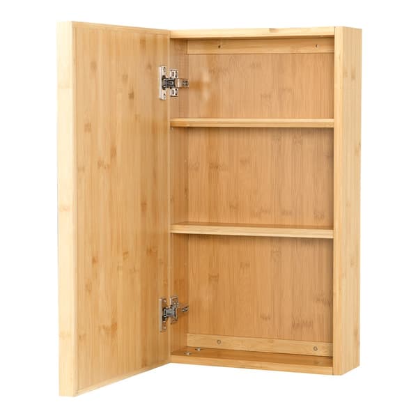 Spegelskåp Ikorfat badrumsskåp 60,5x35x14 cm bambu [en.casa]