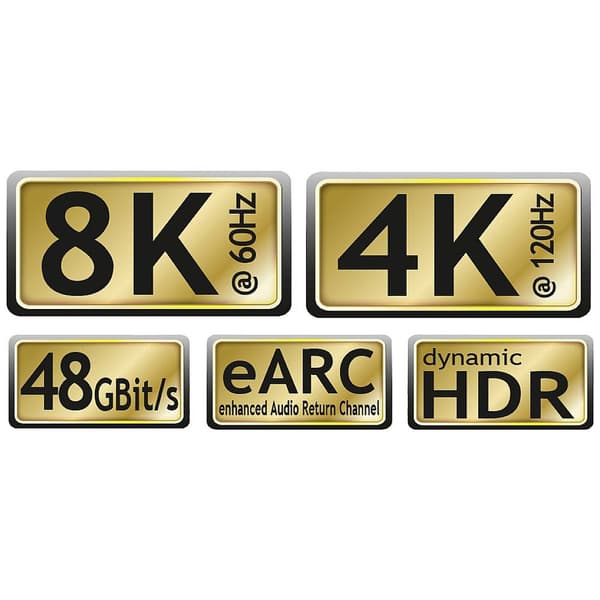 Maxtrack HDMI Anslutningskabel HDMI-A-kontakt, HDMI-A-kontakt 1.00 m Svart C 221-1 HNL 8K UHD HDMI-kabel