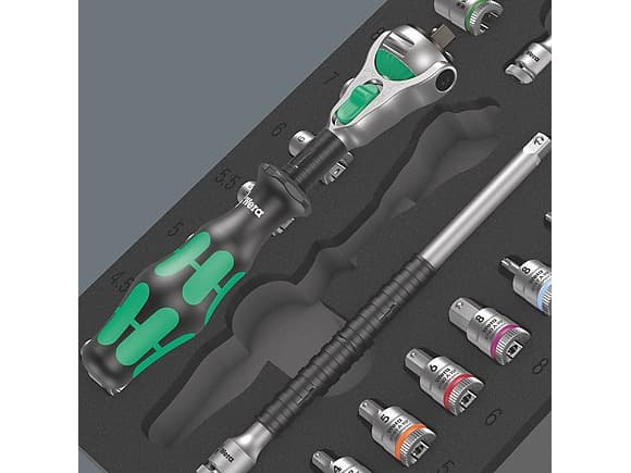 Wera 05150110001, 37 kpl, Musta, Vihreä, Terästä, Musta, Vihreä, 1,24 kg, 40,5 cm, 18,5 cm