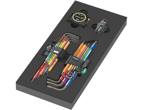 Wera 05150140001, Insexnycklar med L-handtag, set, Metrisk, 20 styck, 1.5,2,2.5,3,4,5,6,8,10 mm, 405 mm, 185 mm