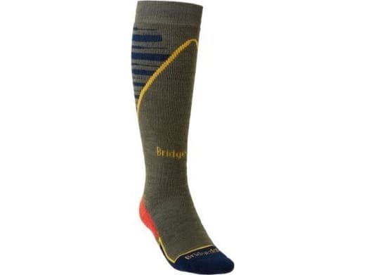 Bridgedale Ski Midweight+ Merino oliv/marinblå skidstrumpor 40-43