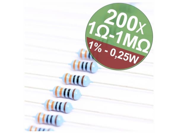 Quadrios 22P035 Metallmotstånd med axial tråd 0,25 W 1 % 1 uppsättning