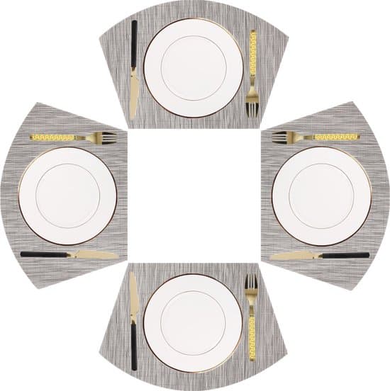 Underlägg - Silver - 8 stycken - Wedge Underlägg - För rund matbord - värme -resistent - tvättbar - Wan -formad - bordsmattor - kök kustuppsättning