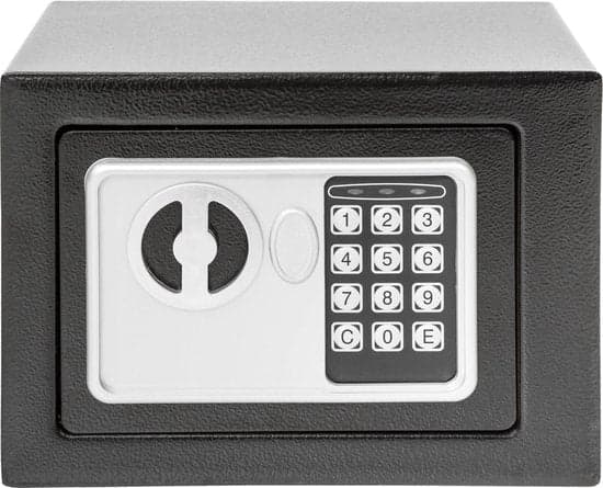 Säker -Elektronisk kassaskåp +säkerhetsnyckel modell 4 Stora järn kassaskåp -kassaskåp med säkerhetskod och batterier -Nyckelbox och dubbla låssystem