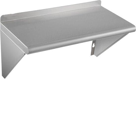 Vägghylla - rostfritt stål vägghylla - 18 '' x 24 '' 110 kg hållbart kommersiellt kökshylla - w / backsplash & 2 konsoletter