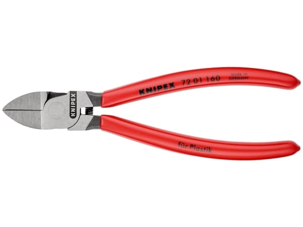 Knipex 72 01 160, Avbitartång, Kromvanadinstål, Plast, Röd, 160 mm, 164 g