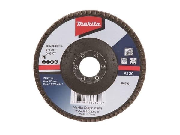 Makita D-63507, Hiomakiekko, Tasainen keskiosa, Makita, 2,22 cm, 12,5 cm, 80 m/s