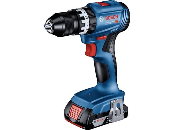 Bosch GSB 18V-45 Professional - Drill/driver - trådløs - 2 hastigheter - nøkkelfri borhylse 13 mm - 45 N·m - 2 batterier, inkludert lader - 18 V